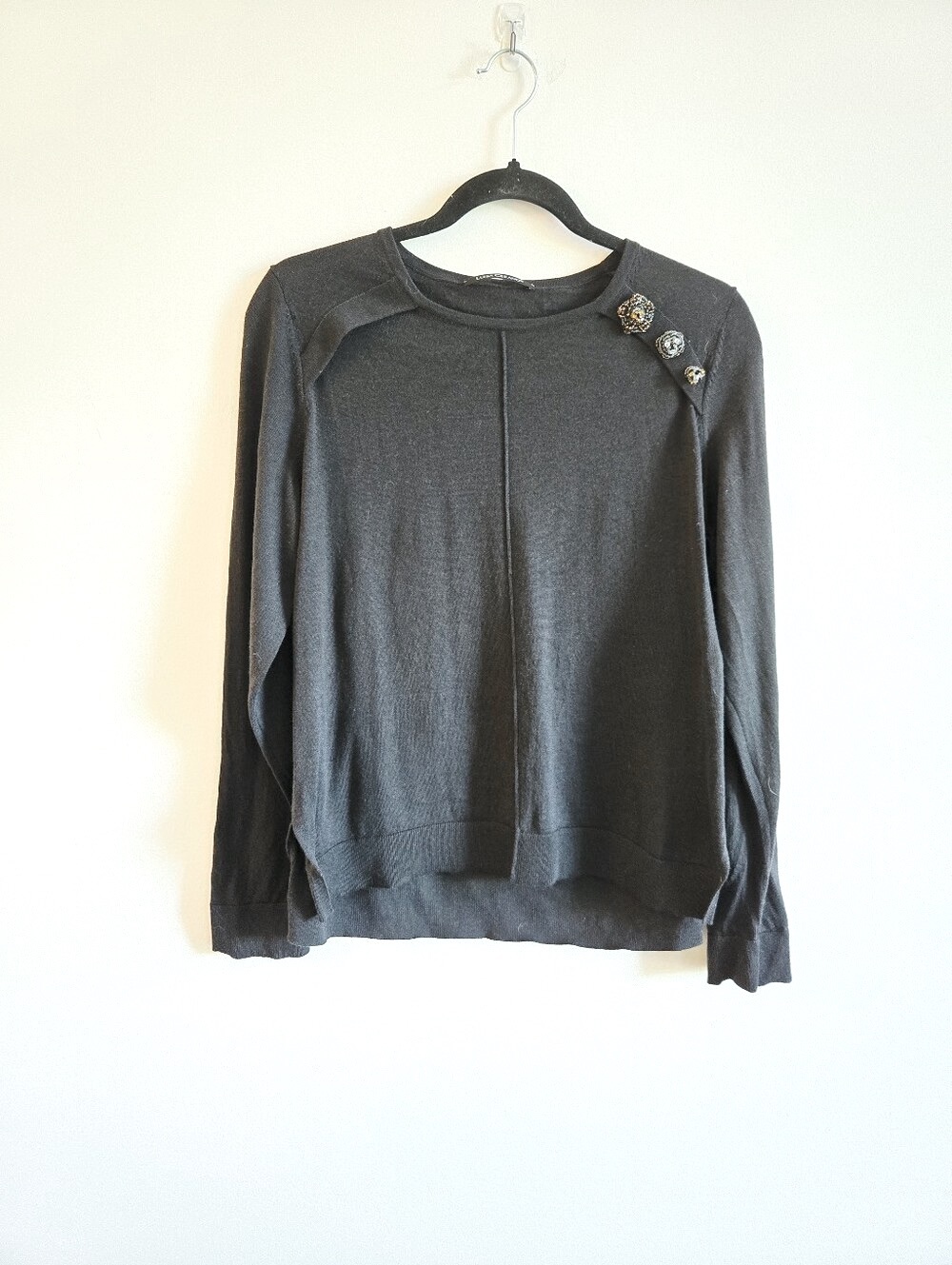 LUISA CERANO I US 12 (M) Virgin Wool Knit Sweater I soft black